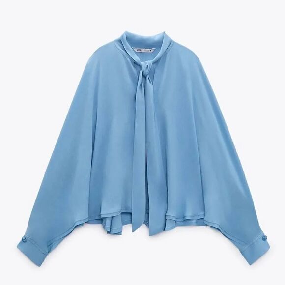 ZARA CAPE SLEEVED BLOUSE - Picture 7 of 7